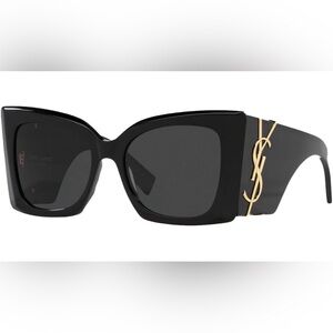 Yves Saint Laurent Black Oversized Square Women's Sunglasses